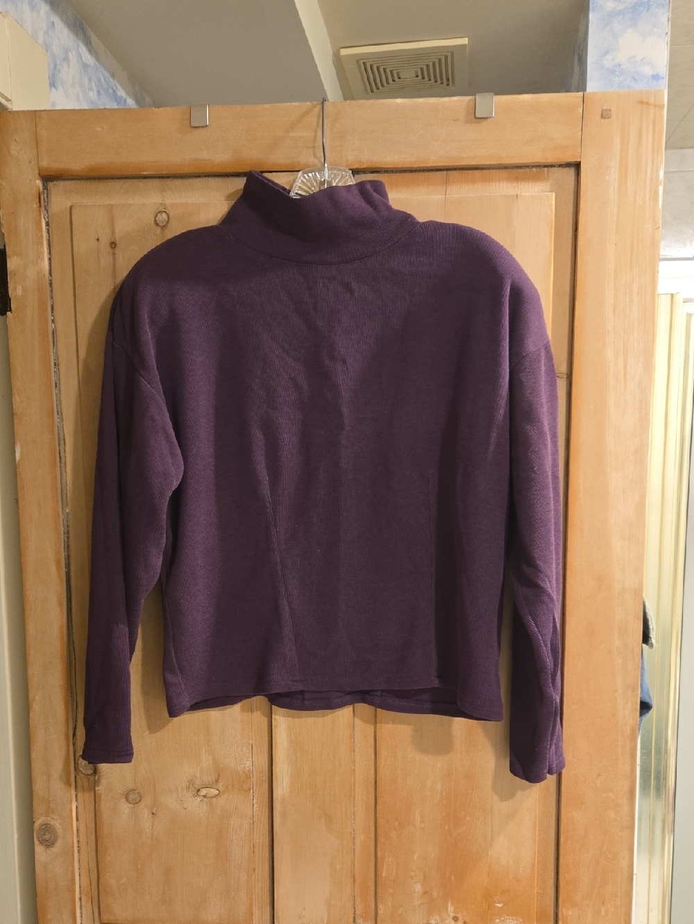 Women's Purple Mock Turtle Neck